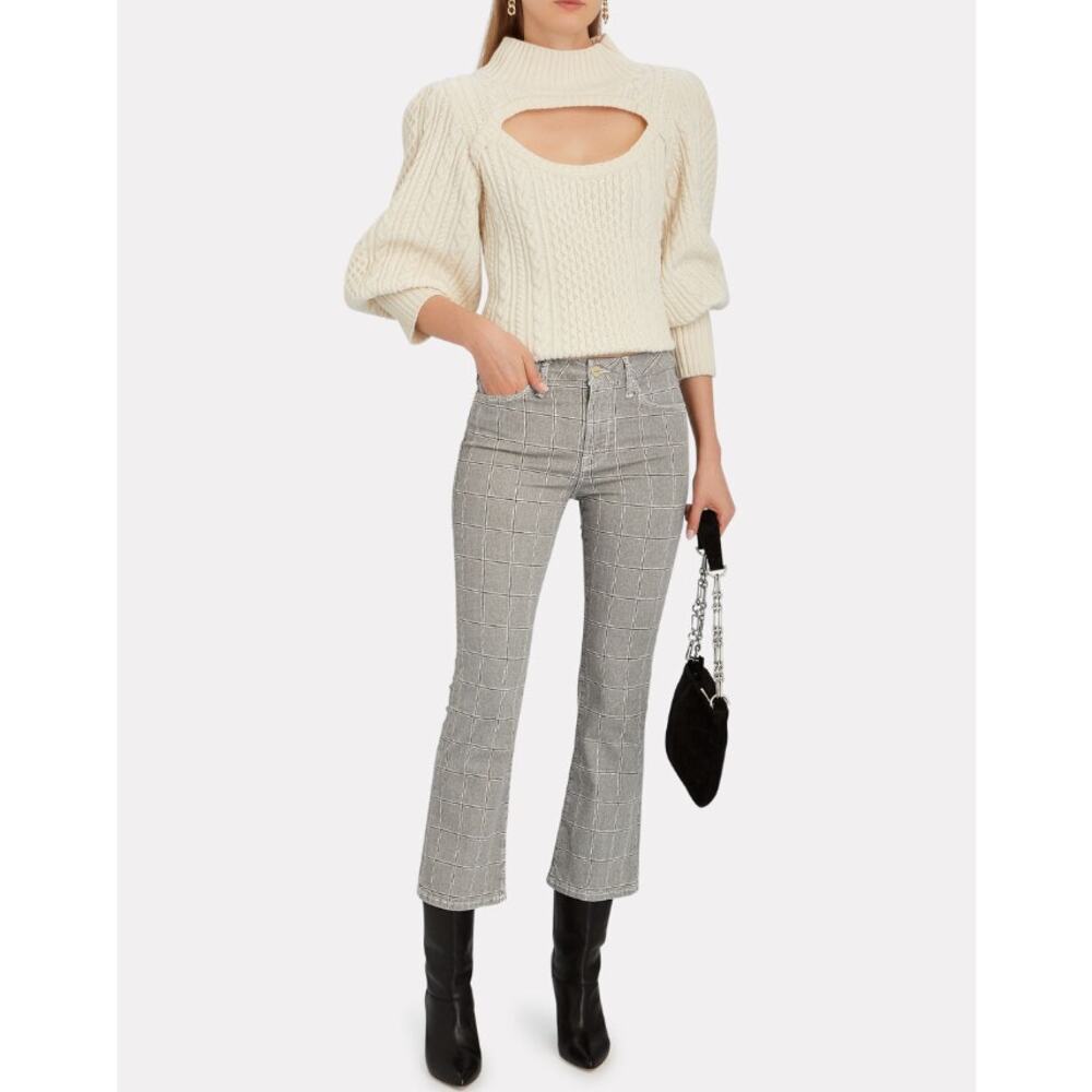 Frame Le Crop Mini Boot Jeans Window Pane Plaid Women's 29 Academia‎ Fall